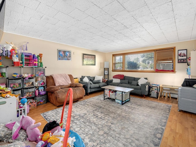 6737 W Lloyd Dr, Worth, IL 60482 - living room featuring wood finished floors and cooling unit