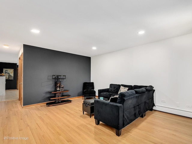 6737 W Lloyd Dr, Worth, IL 60482 - living area featuring light wood-type flooring and recessed lighting