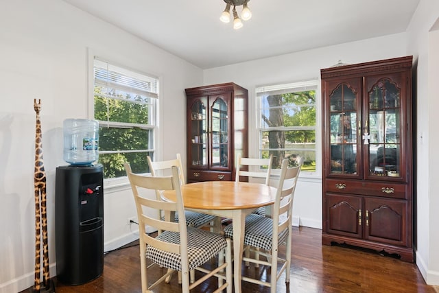 dining room featuring dark wood-style floors
