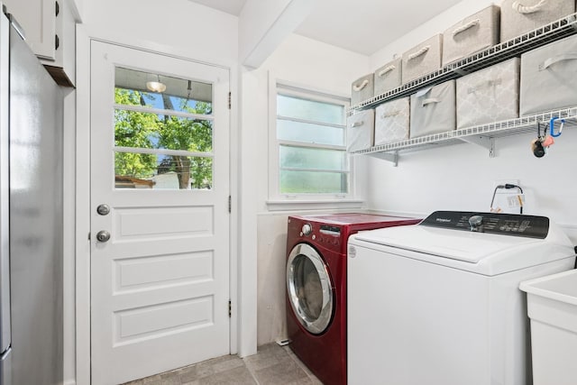 laundry room featuring washer and dryer