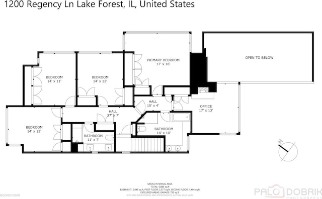 1200 Regency Ln, Lake Forest, IL 60045 - view of floor plan / room layout
