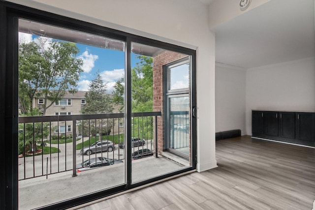5525 N Chester Ave Unit 46, Chicago, IL 60656 - doorway to outside featuring healthy amount of natural light and wood finished floors