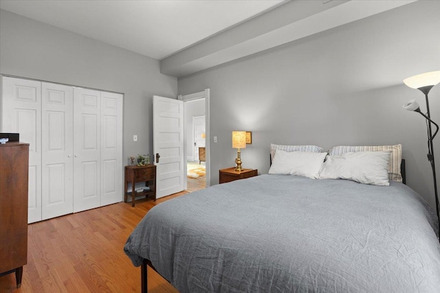 1023 N Hoyne Ave Unit 3B, Chicago, IL 60622 - bedroom with wood finished floors and a closet
