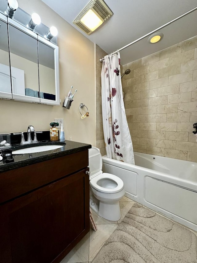 1366 W Greenleaf Ave Unit 3N, Chicago, IL 60626 - bathroom with vanity, shower / tub combo with curtain, and tile patterned floors