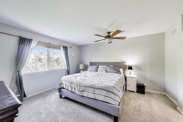 34113 N Primrose Ct, Round Lake, IL 60073 - bedroom with carpet floors and a ceiling fan