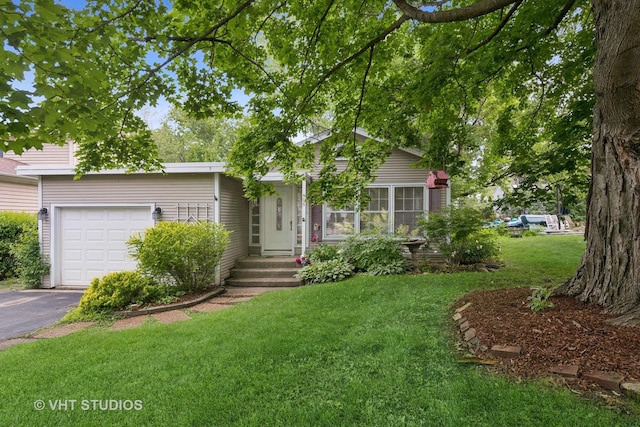 406 E Tower Dr, Tower Lakes, IL 60010 - view of front of house with a front lawn and asphalt driveway