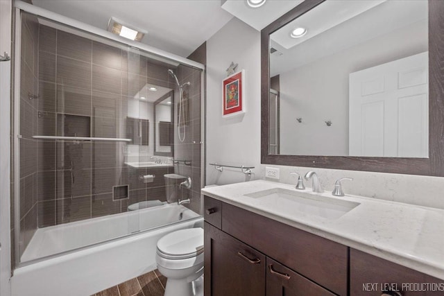 1009 E Bailey Rd, Naperville, IL 60565 - bathroom with vanity and enclosed tub / shower combo