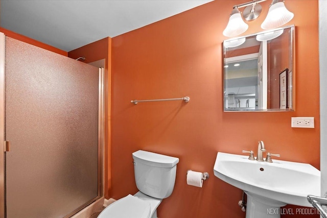 1009 E Bailey Rd, Naperville, IL 60565 - bathroom featuring a stall shower and toilet