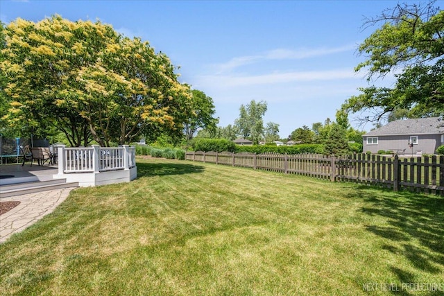 1009 E Bailey Rd, Naperville, IL 60565 - view of yard with a deck