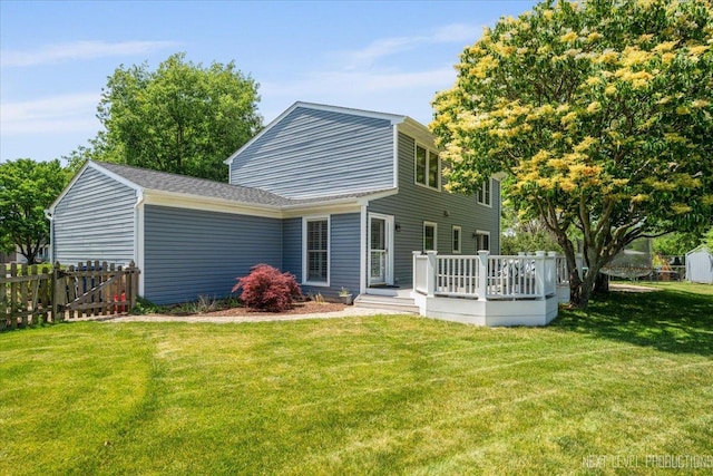1009 E Bailey Rd, Naperville, IL 60565 - back of house featuring a wooden deck