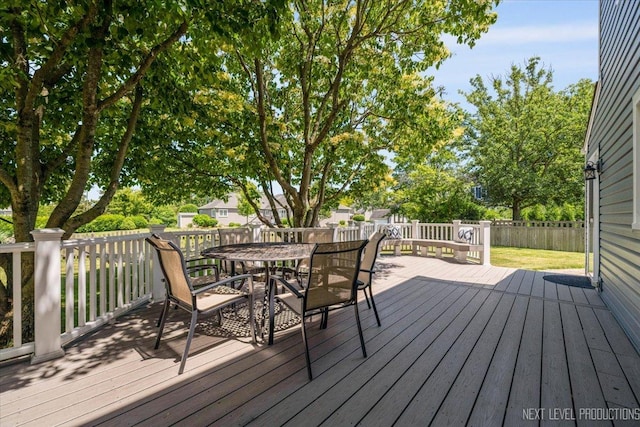 1009 E Bailey Rd, Naperville, IL 60565 - wooden deck with outdoor dining area