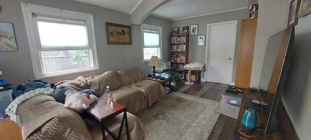 316 Clifton Dr, Round Lake Park, IL 60073 - living area with dark wood-type flooring and arched walkways