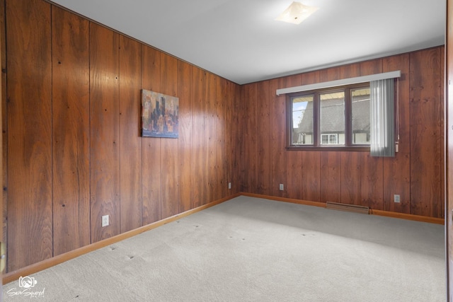1458 Pleasant Dr, Crest Hill, IL 60403 - carpeted empty room with wood walls