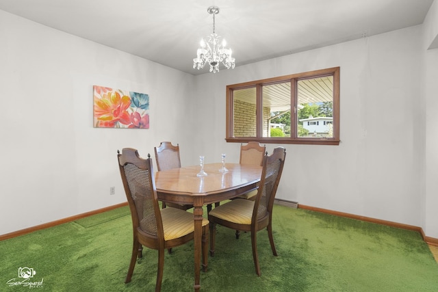 1458 Pleasant Dr, Crest Hill, IL 60403 - dining room featuring carpet flooring and a chandelier
