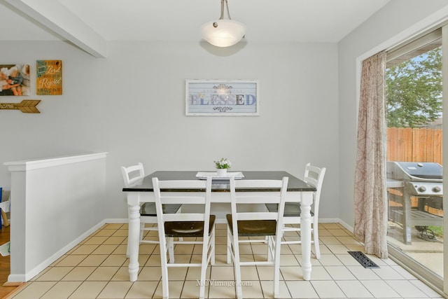 16821 89th Ave, Orland Hills, IL 60487 - dining space with light tile patterned flooring and baseboards