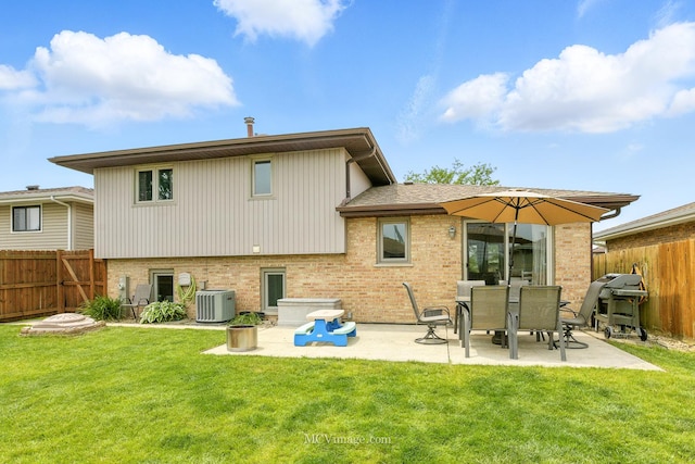 16821 89th Ave, Orland Hills, IL 60487 - rear view of property with a patio area, brick siding, and a fenced backyard