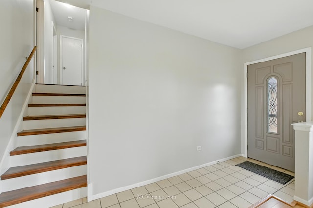 16821 89th Ave, Orland Hills, IL 60487 - entryway with stairway and light tile patterned floors