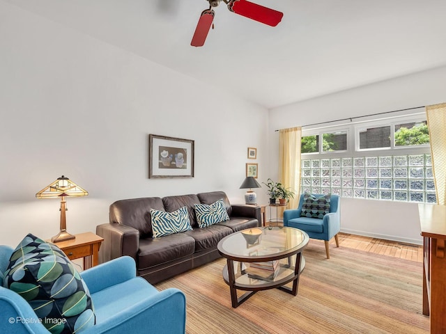 1754 W Cortland St, Chicago, IL 60622 - living area with a ceiling fan and light wood-style flooring