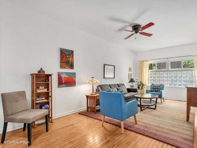 1754 W Cortland St, Chicago, IL 60622 - living area featuring a ceiling fan and light wood finished floors