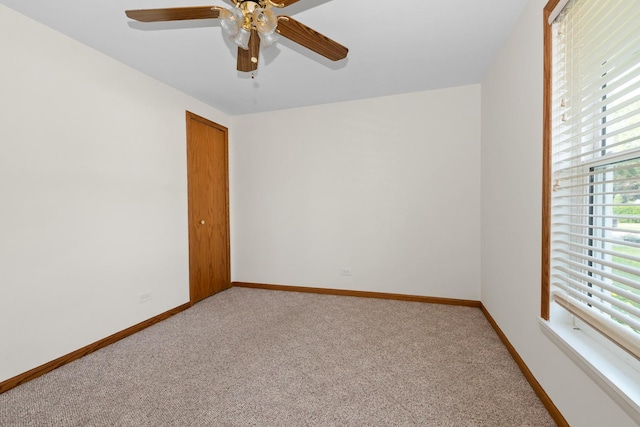 8928 S Ryan Rd, Hometown, IL 60456 - spare room with light colored carpet and a ceiling fan