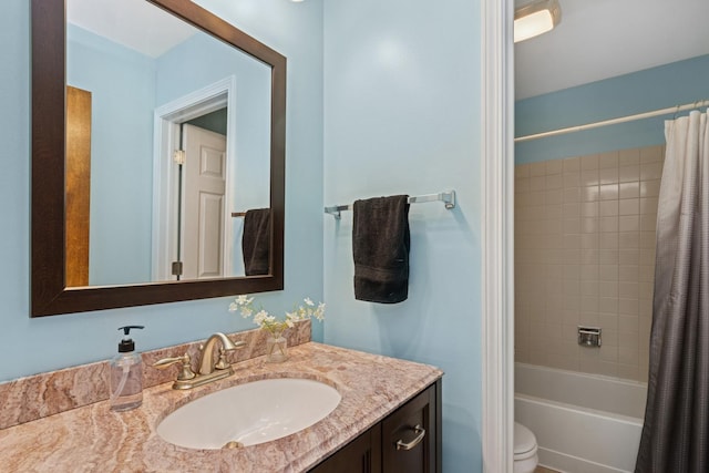 17889 W Elsbury St, Gurnee, IL 60031 - bathroom with vanity and shower / bath combo with shower curtain