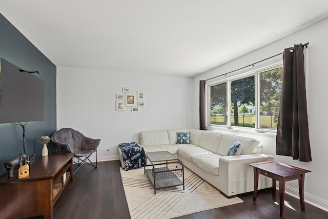17889 W Elsbury St, Gurnee, IL 60031 - living room featuring baseboards and wood finished floors
