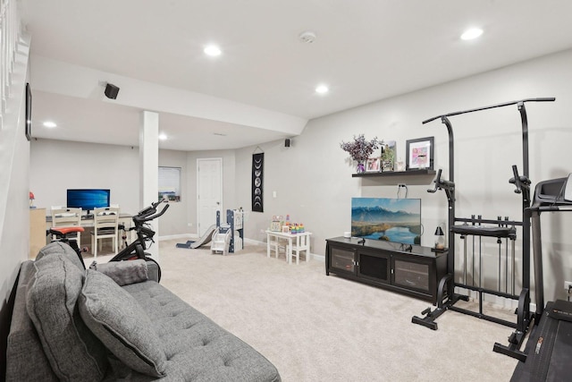220 Carters Grove Ct, Grayslake, IL 60030 - living room with recessed lighting and carpet floors