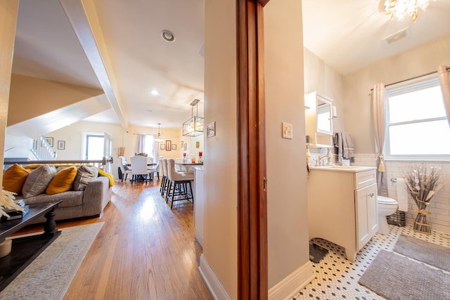 10215 S Charles St, Chicago, IL 60643 - living area with light wood-type flooring and recessed lighting