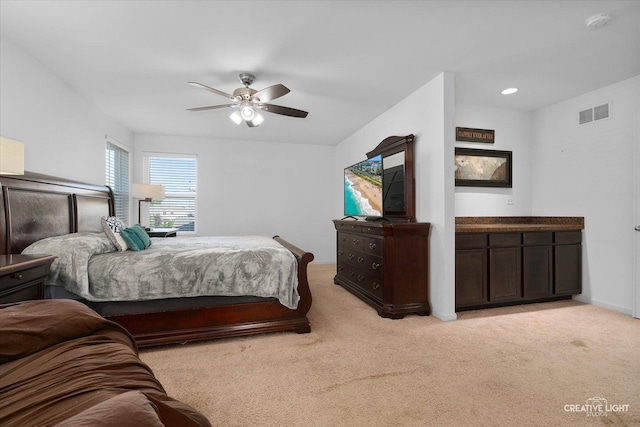 1133 Daytona Way, Pingree Grove, IL 60140 - bedroom with light colored carpet and a ceiling fan