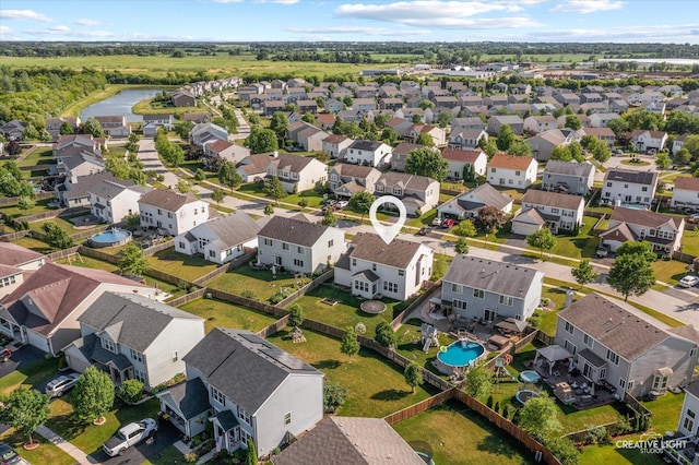 1133 Daytona Way, Pingree Grove, IL 60140 - aerial perspective of suburban area with a large body of water and a pool area