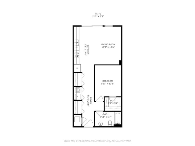 1740 Oak Ave Unit 103, Evanston, IL 60201 - view of room layout
