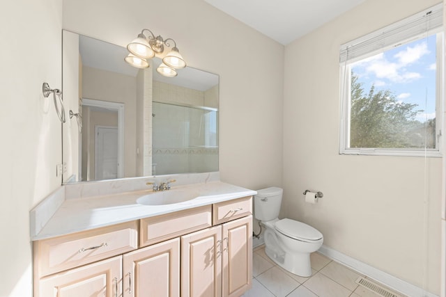 2308 Fleetwood Ct, Naperville, IL 60565 - full bath featuring vanity, tile patterned floors, and tiled shower