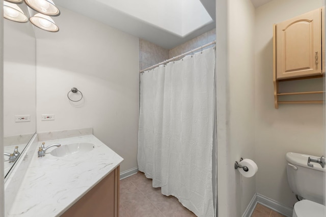 2308 Fleetwood Ct, Naperville, IL 60565 - bathroom featuring vanity, tile patterned floors, and curtained shower