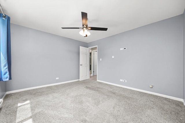5701 W 129th St Unit 2B, Crestwood, IL 60418 - spare room with carpet flooring and a ceiling fan