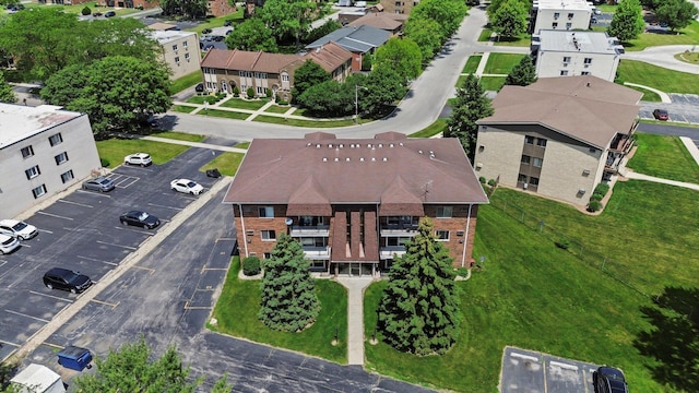 5701 W 129th St Unit 2B, Crestwood, IL 60418 - aerial view of property and surrounding area featuring nearby suburban area