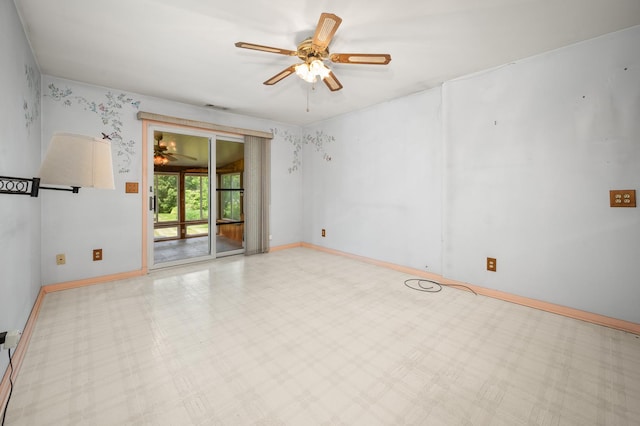 115 Fair St, Sycamore, IL 60178 - unfurnished room featuring ceiling fan and tile patterned floors