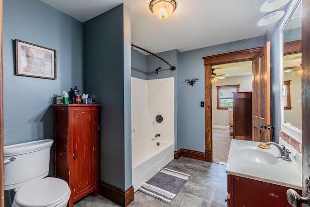 4116 E 13th Rd, Earlville, IL 60518 - full bath featuring bathing tub / shower combination, vanity, and ceiling fan