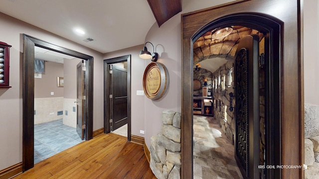 2520 Hanford Ln, Aurora, IL 60502 - corridor with wood finished floors and baseboards