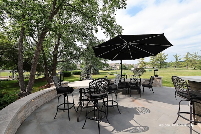 2520 Hanford Ln, Aurora, IL 60502 - view of patio / terrace with outdoor dining space and an outdoor bar