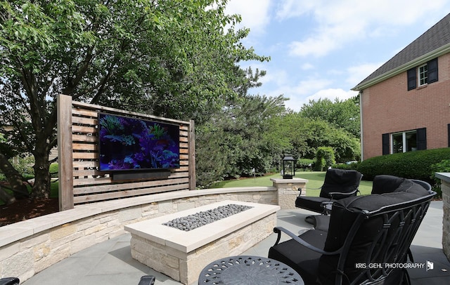 2520 Hanford Ln, Aurora, IL 60502 - view of patio / terrace featuring a fire pit