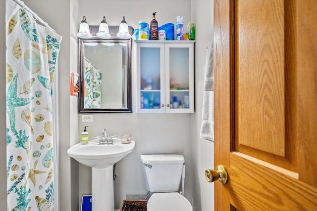413 Berkshire Dr Unit 22, Crystal Lake, IL 60014 - bathroom featuring toilet and a shower with shower curtain