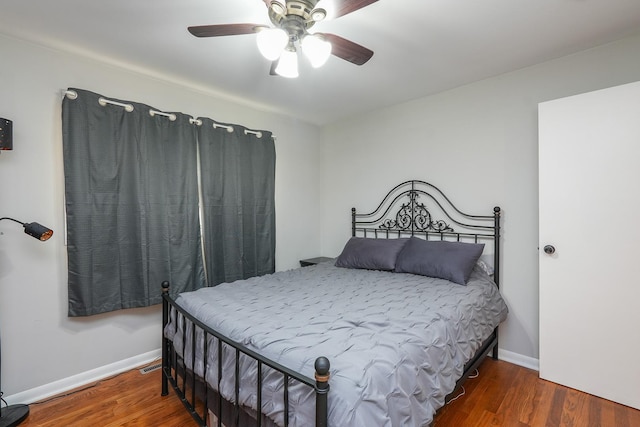 620 Edwin Dr, Bourbonnais, IL 60914 - bedroom with wood finished floors and a ceiling fan