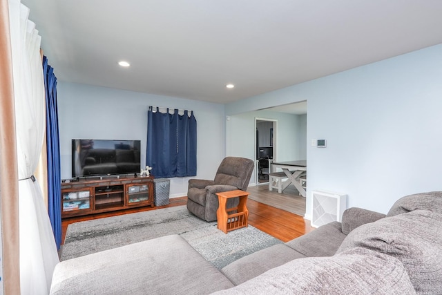 620 Edwin Dr, Bourbonnais, IL 60914 - living area with wood finished floors and recessed lighting