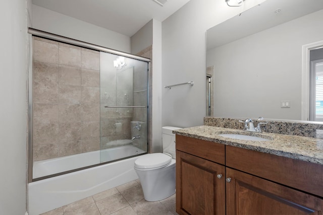 1000 Village Center Dr Unit 103, Burr Ridge, IL 60527 - bathroom featuring vanity, tile patterned flooring, and shower / bath combination with glass door