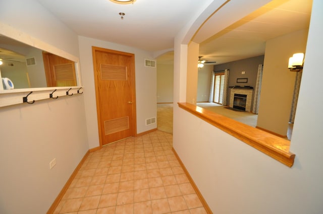 11535 Settlers Pond Way Unit 1C, Orland Park, IL 60467 - hall featuring arched walkways and baseboards
