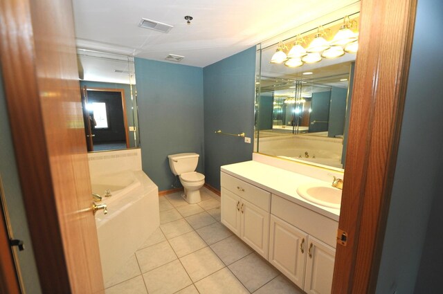 11535 Settlers Pond Way Unit 1C, Orland Park, IL 60467 - full bathroom featuring a garden tub, tile patterned floors, and vanity