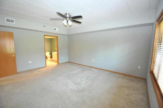 11535 Settlers Pond Way Unit 1C, Orland Park, IL 60467 - unfurnished bedroom with carpet, ensuite bathroom, and a ceiling fan