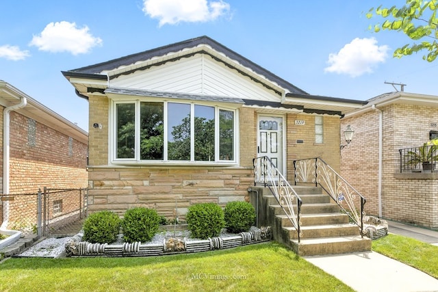 3219 N Pioneer Ave, Chicago, IL 60634 - view of front of house with stone siding