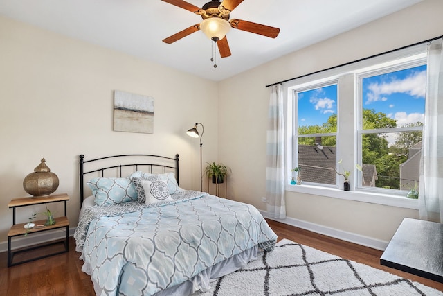 2438 N Hamlin Ave Unit 3D, Chicago, IL 60647 - bedroom featuring wood finished floors and a ceiling fan