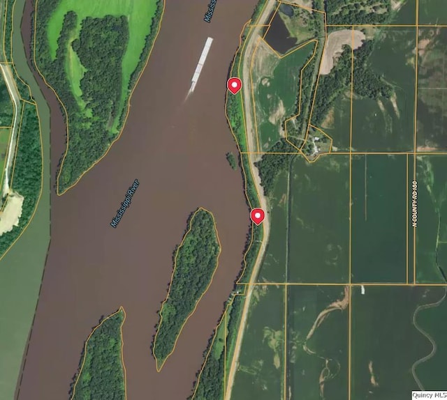 110 E County Rd 150, Warsaw, IL 62379 - map / location with property boundaries highlighted
